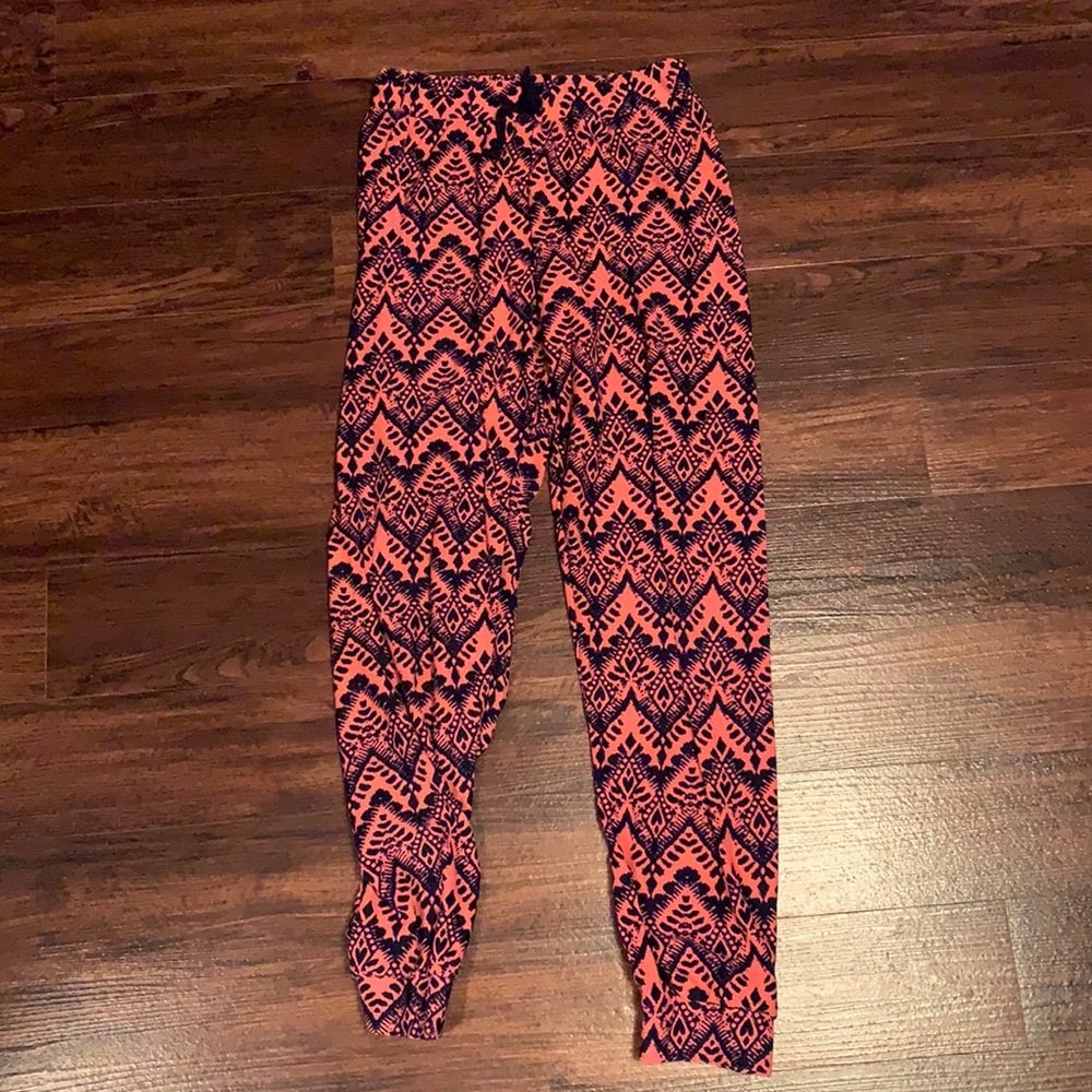Navy and Coral Sweatpants/Joggers